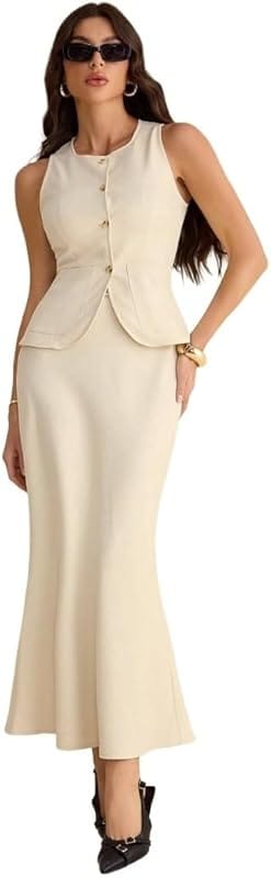 AND Linen Blazer Co-ord Set Women