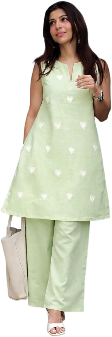 Anouk Embroidered Kurti & Palazzo Set