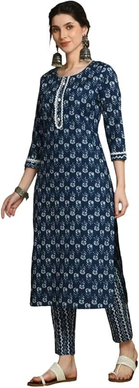Anouk women straight cotton kurta