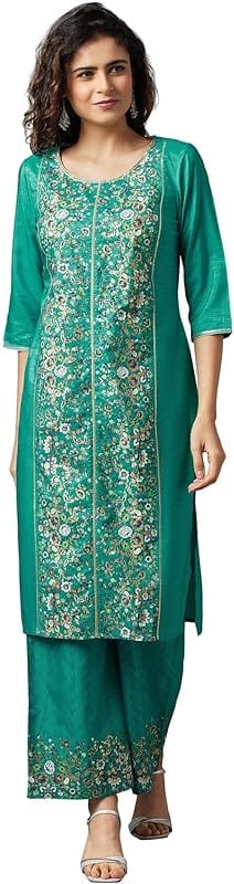 Aurelia Floral Printed A-Line Kurta Set Women