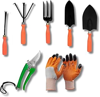 Kraft Seeds Home Tools, 7Pcs Gardening Tools Kit for Home Garden - (Cultivator, Fork, Trow Amazon sale