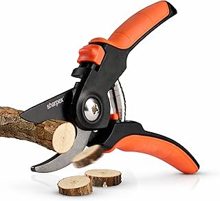 Sharpex Heavy Duty 8 Inch Garden Bypass Pruning Shears | SK5 Carbon Steel Teflon Coated Bl Amazon sale