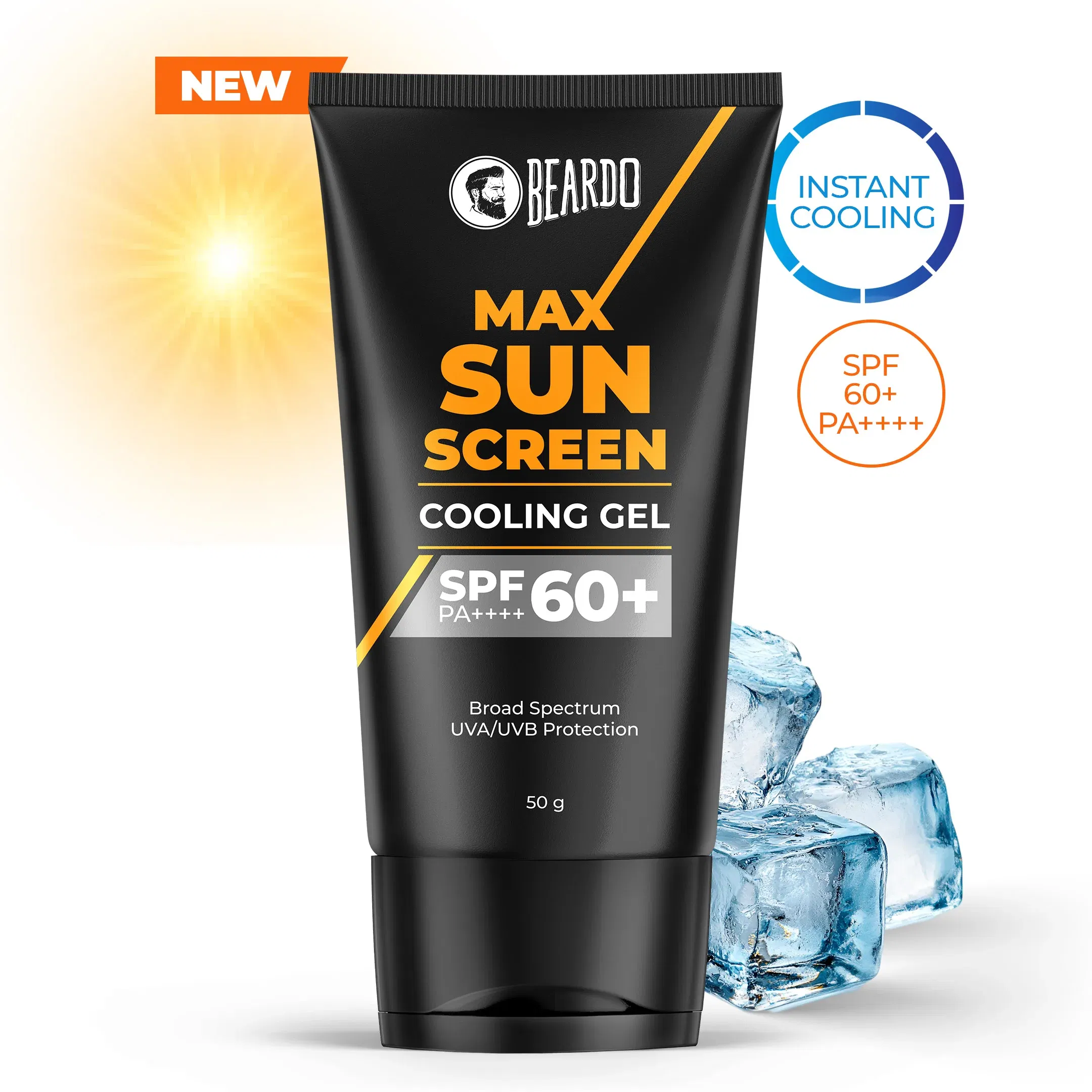 Max Sunscreen Cooling Gel SPF 60+ PA++++ (50g) Beardo sale
