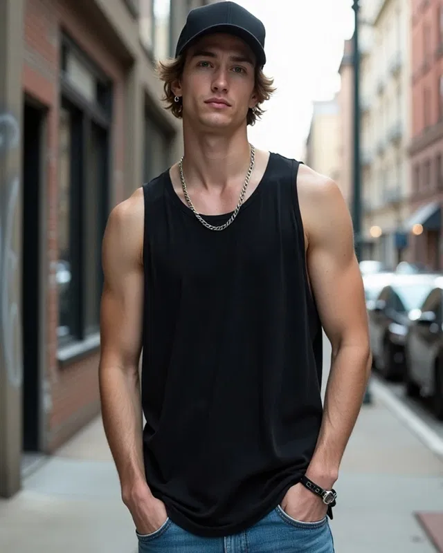 Bewakoof Men's Jet Black Vest Bewakoof sale