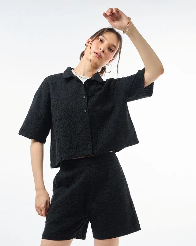 Bewakoof Women's Black Oversized Co-ordinates Bewakoof sale