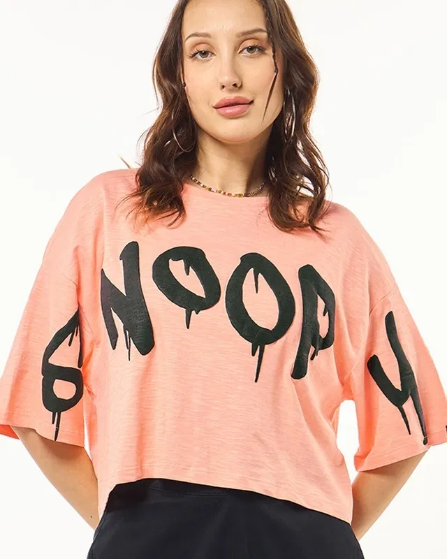 Bewakoof Women's Vermillion Orange Thrill Seeker Graphic Printed Short Top Bewakoof sale