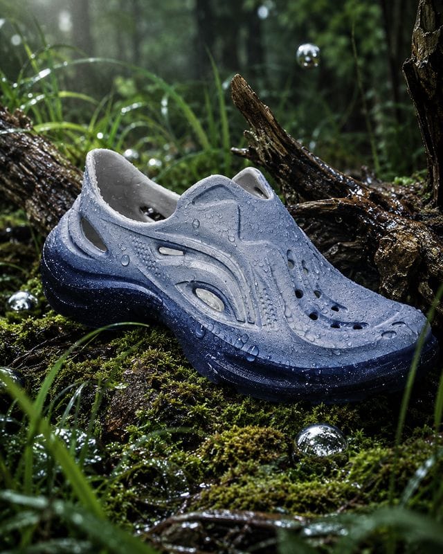 Bewakoof Men's Blue Haze Spray-Painted Lightweight Clogs Bewakoof sale