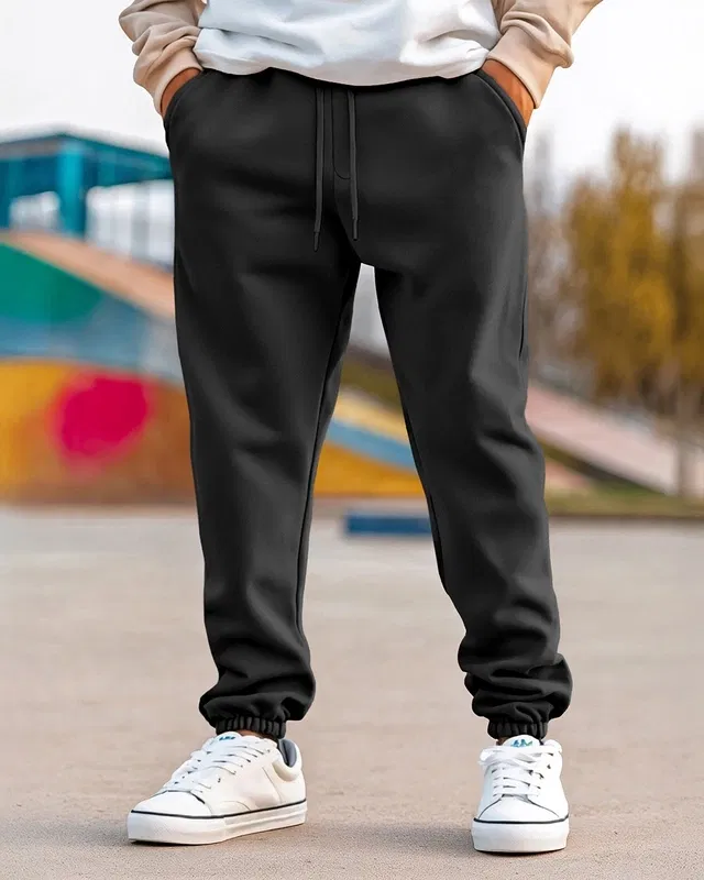 Bewakoof Men's Black Oversized Joggers Bewakoof sale