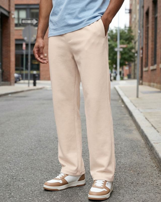 Bewakoof Men's Brazilian Sand Brown Straight Fit Track Pants Bewakoof sale
