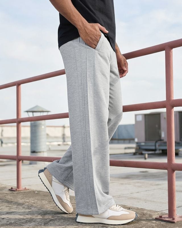 Bewakoof Men's Grey Straight Fit Track Pants Bewakoof sale