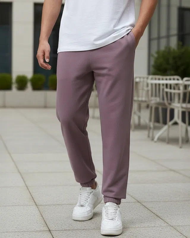 Bewakoof Men's Purple Oversized Joggers Bewakoof sale