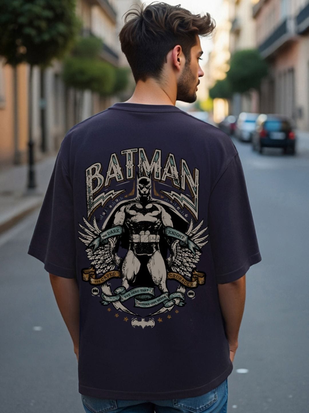 Men's Batman Oversized T-shirt Bewakoof sale