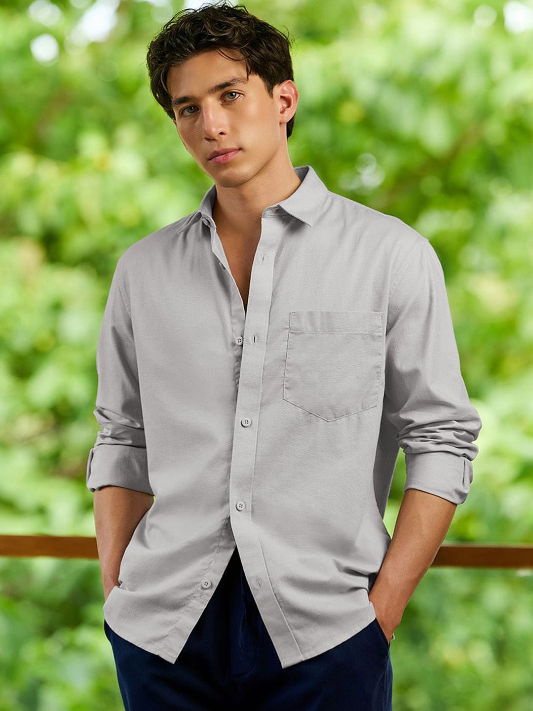 Men's Full Sleeve Cotton Shirt Bewakoof sale