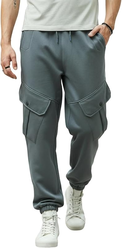 Bewakoof Men's Fleece-Lined Joggers (Winter Edition)