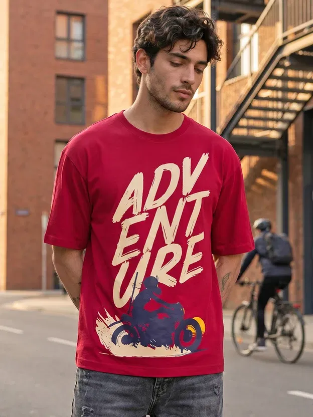 Bewakoof Oversized Typography T-Shirt