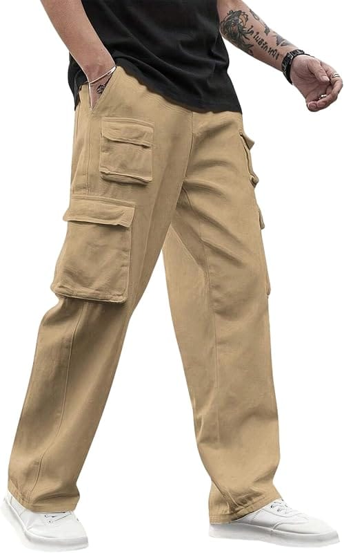 Bewakoof Side Pocket Cargo Pants Black for Men