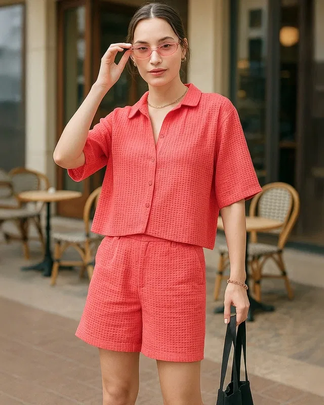 Bewakoof Women's Pink Oversized Co-ordinates Bewakoof sale