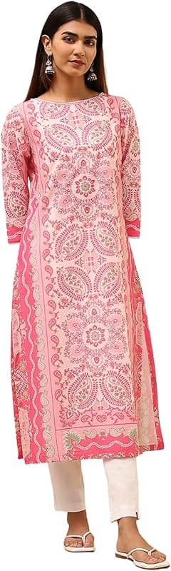 Biba Women Cotton Anarkali Kurta
