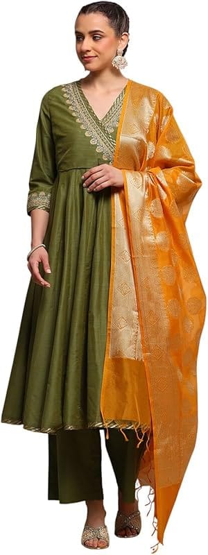 Biba Women Embroidered Anarkali Dress