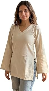GULABI TAANA Cotton Full Sleeves Short Kurti Amazon sale