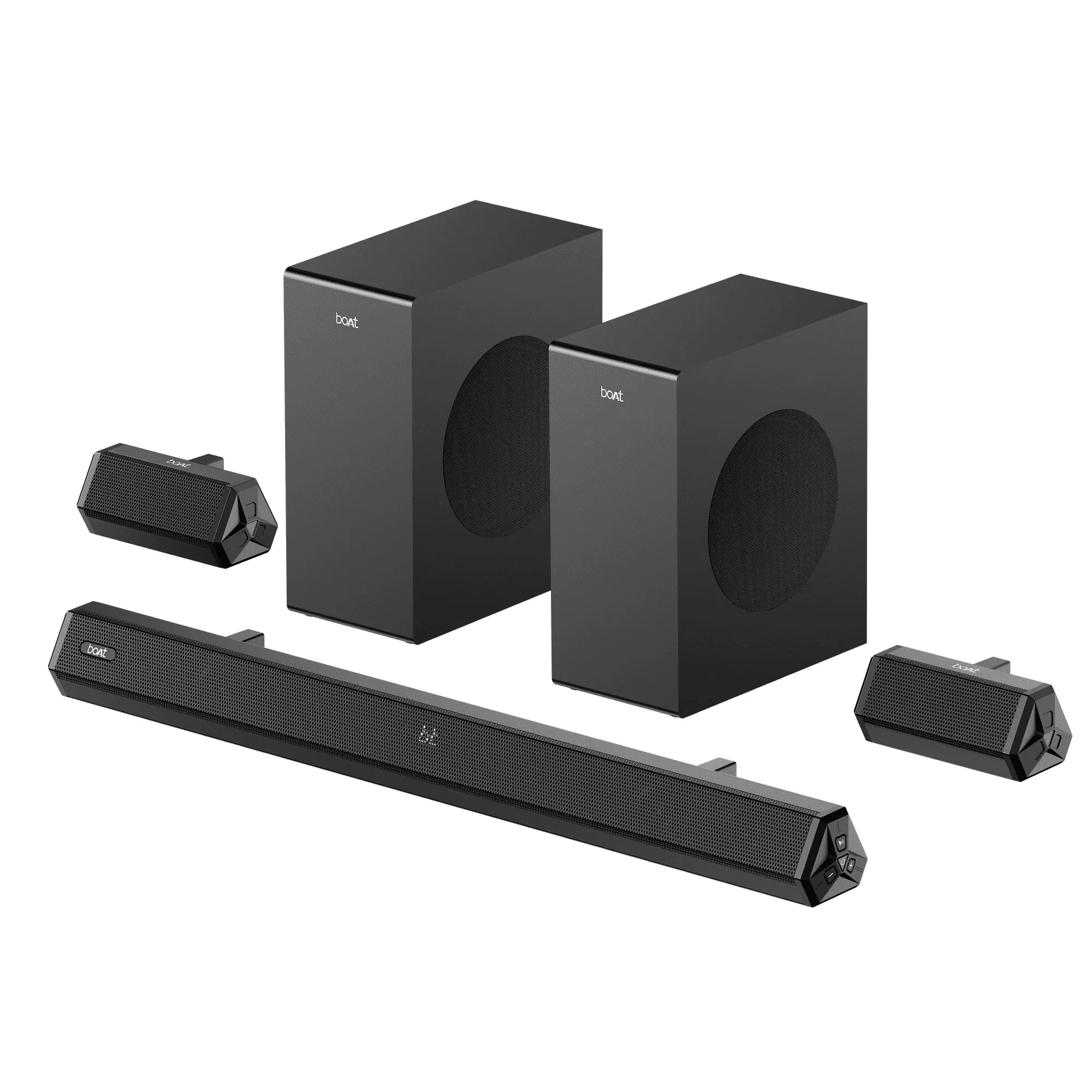 boAt Aavante Bar Prime B450 450W 5.2 Channel Soundbar with Dual Wired Subwoofers & Rear Satellites boAt sale