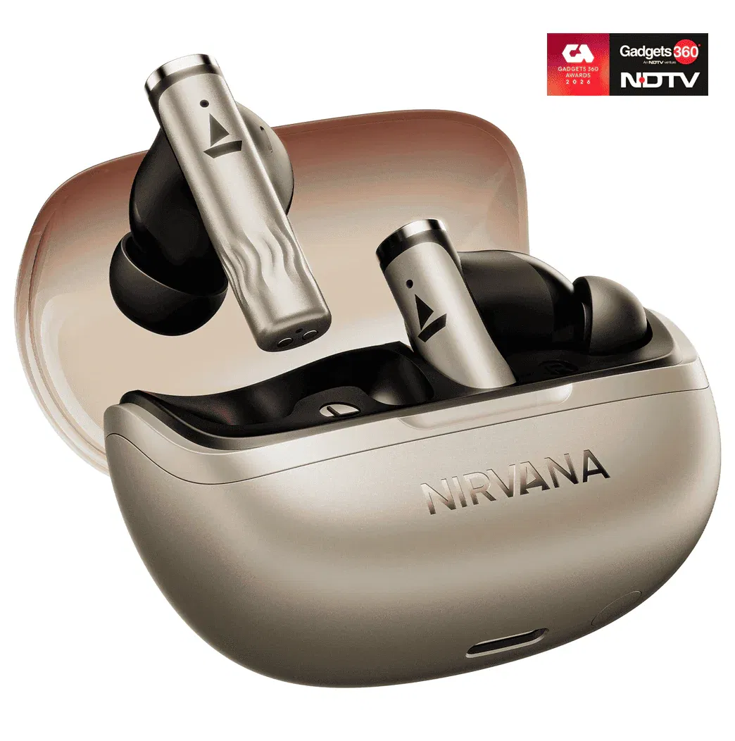 boAt Nirvana Zenith Pro Wireless Earbuds, Spatial Audio, Velvet Grey boAt sale