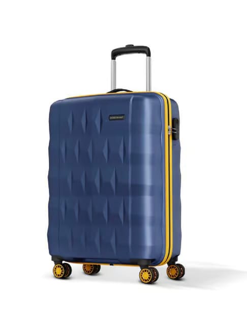 Aristocrat Midnight Blue Comet Textured Small Hard Cabin Trolley Tata CLiQ sale