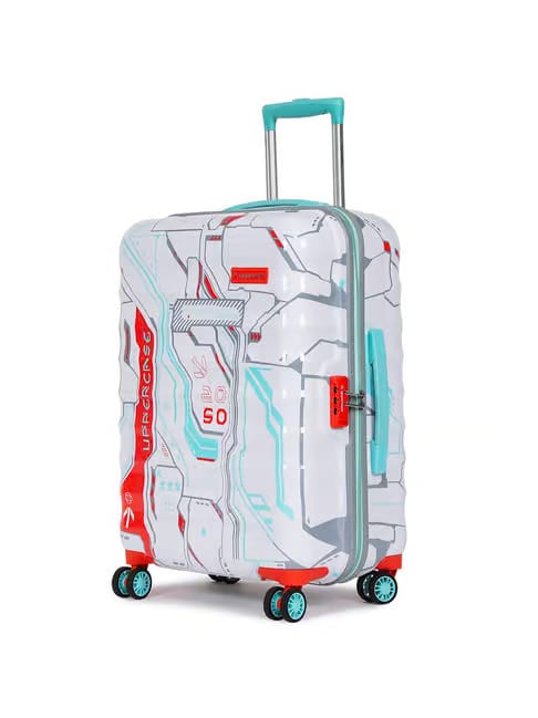 Uppercase Cyber Punk White 8 Wheel Medium Hard Trolley Bag - 46 cm Tata CLiQ sale