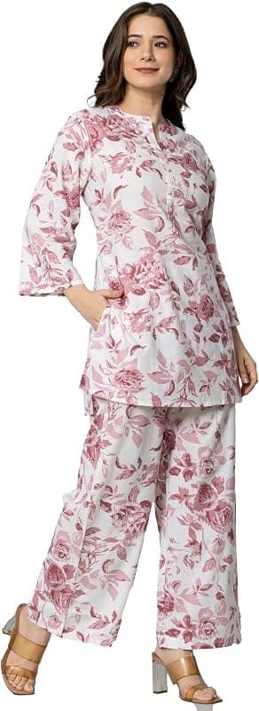 HERE&NOW Cotton Block Print Co-ord Set
