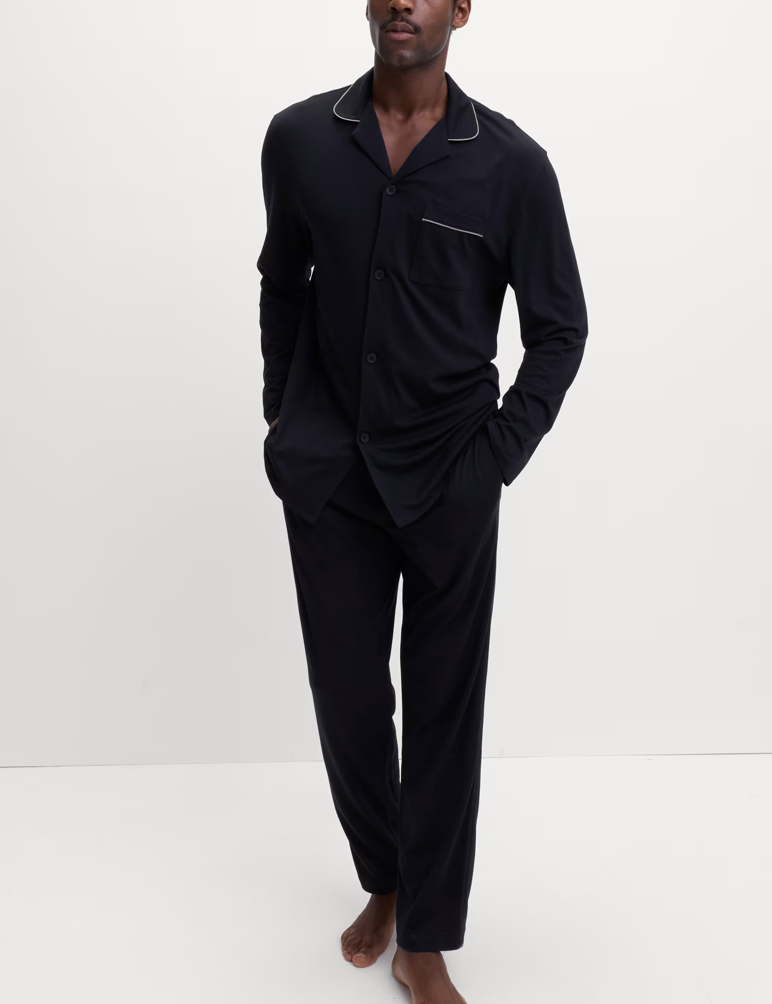 M&S Cotton Modal Blend Pyjama Set