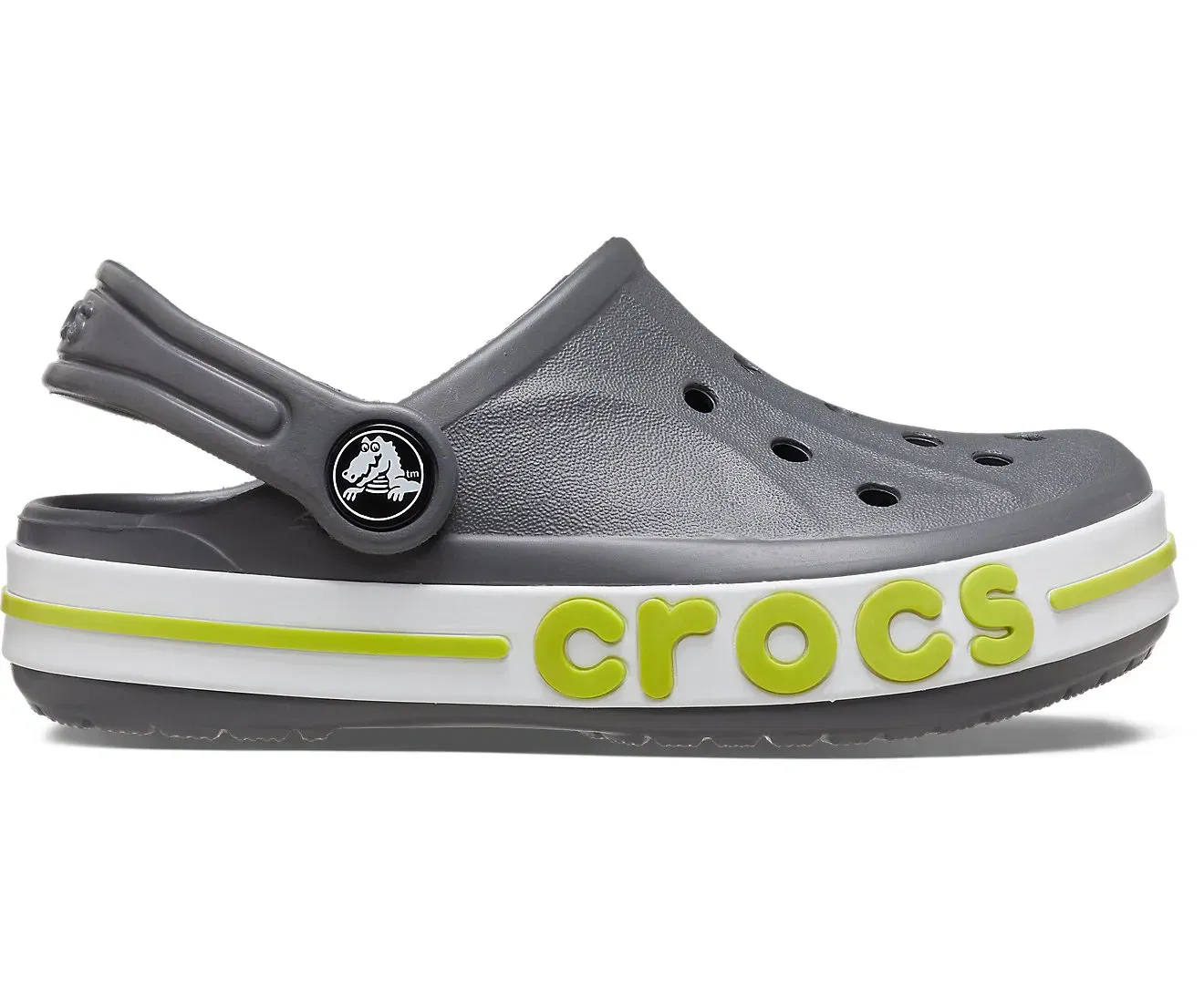 Bayaband Slate Grey/Lime Punch Toddler Clog Crocs sale