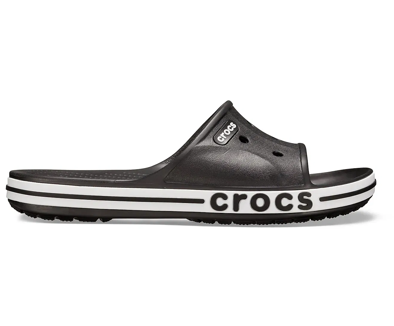 Bayaband Black/White Unisex Slide Crocs sale
