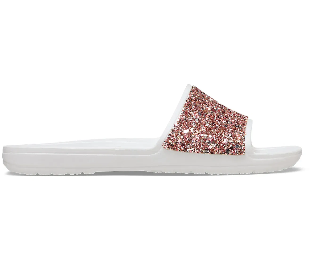 Sloane Glitter Low Oyster/Rose Gold Women Slide Crocs sale