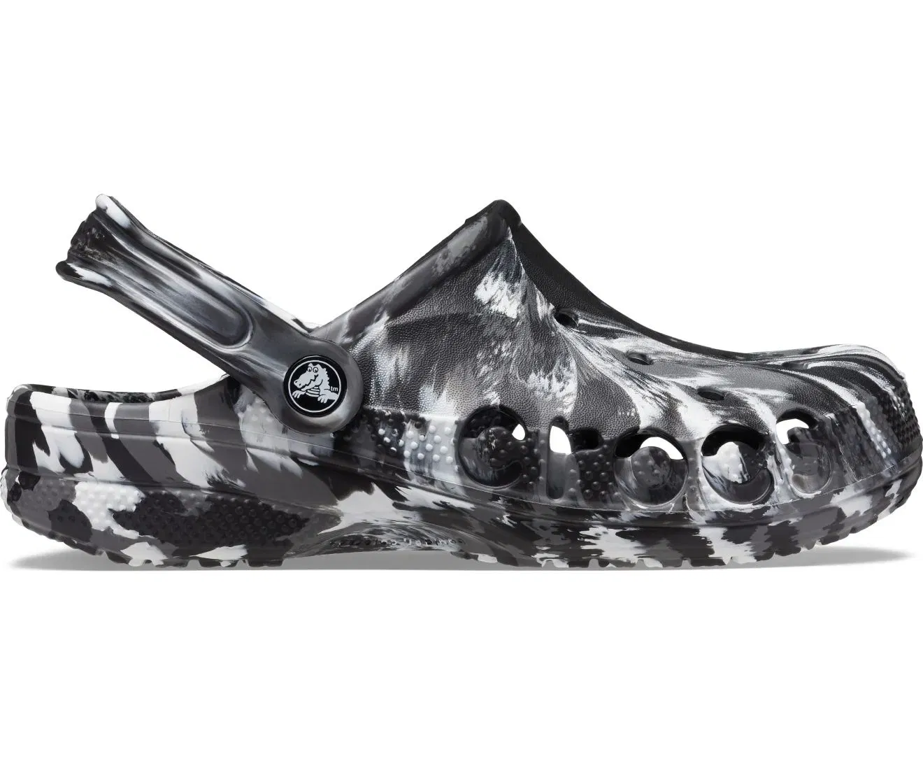 Baya Marbled Black/White Unisex Clog Crocs sale