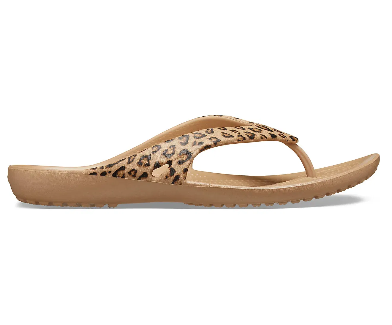 Kadee II Leopard/Gold Women Flip Crocs India sale