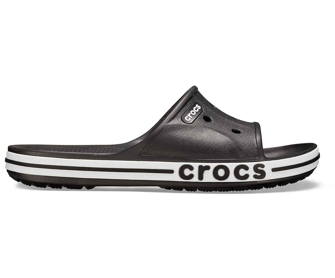 Bayaband Black/White Unisex Slide Crocs sale
