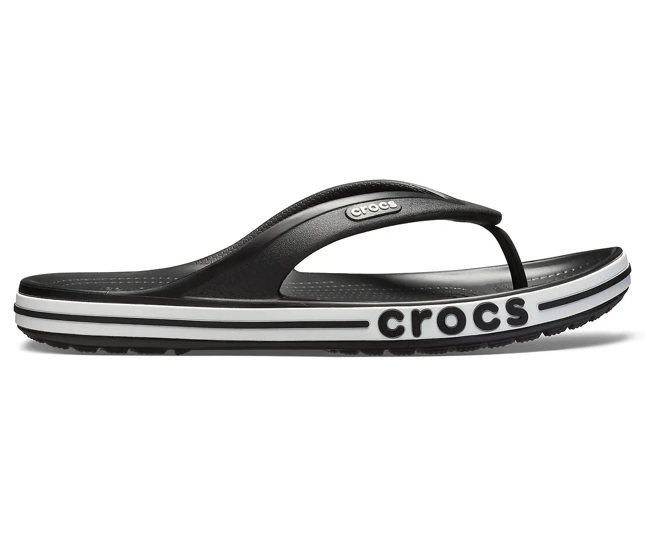 Bayaband Black/White Unisex Flip Crocs sale