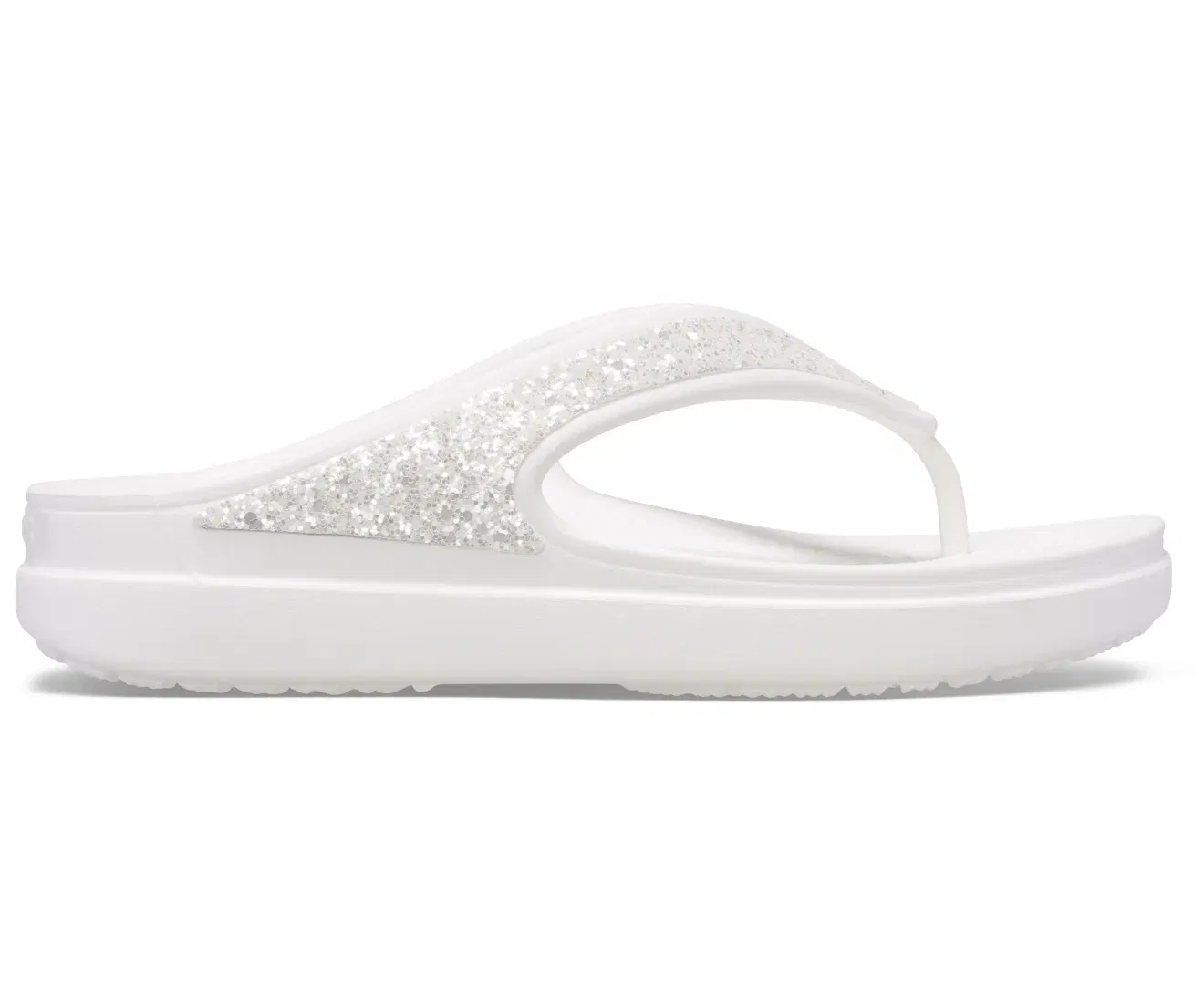 Sloane Glitter White Women Flip Crocs India sale