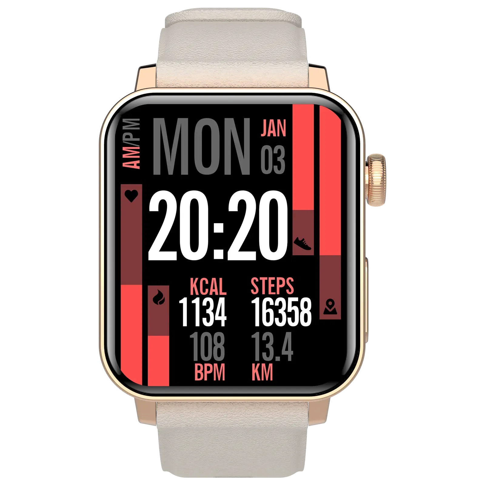 Croma Velocity AM Smartwatch with Bluetooth Calling (1.78 inches, AMOLED Display, IP68 Water Resistant, Gold S Croma sale