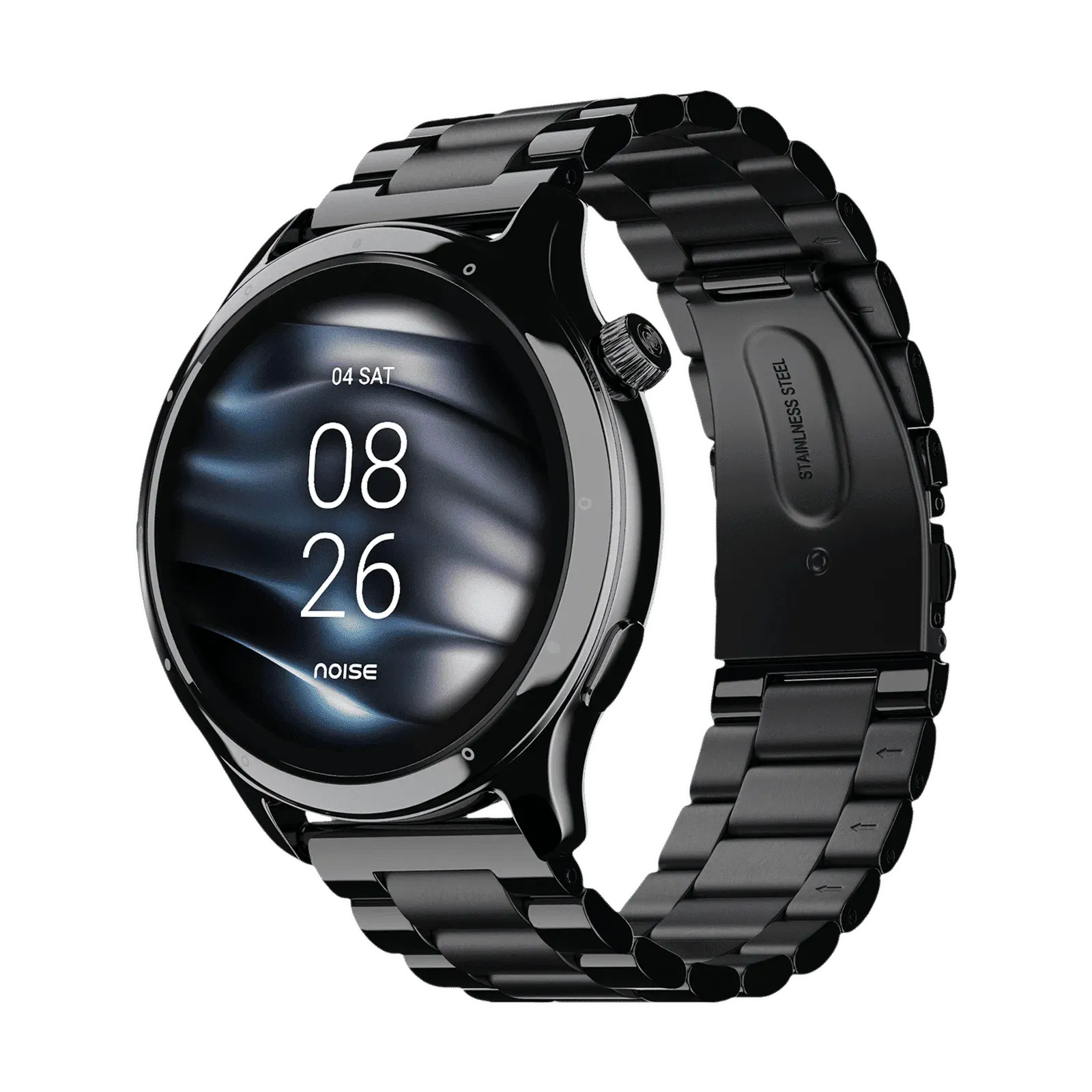 noise NoiseFit Mettle Smartwatch with Bluetooth Calling (35.56mm HD Display, IP68 Water Resistant, Elite Black Croma sale