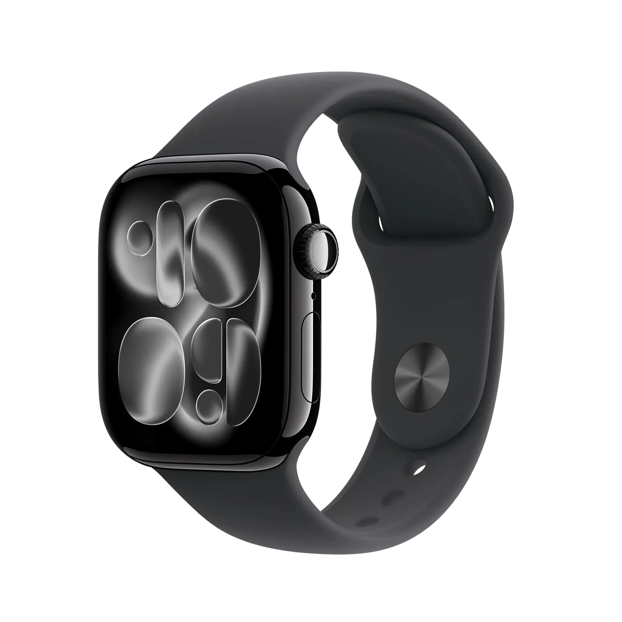 Apple Watch Series 11 GPS with Black Sport Band - S/M (46mm Retina LTPO3 OLED Display, Jet Black Aluminium Cas Croma sale