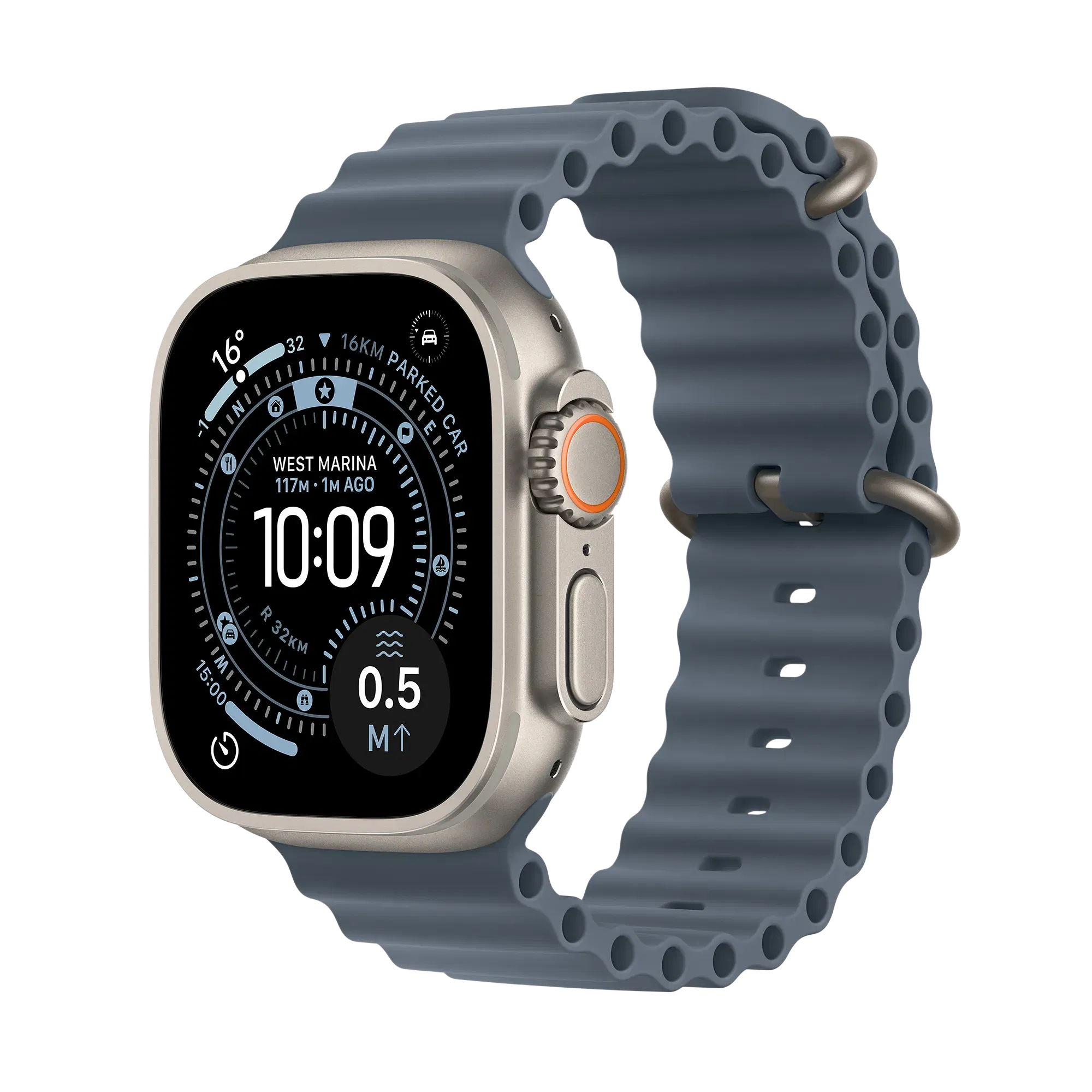 Apple Watch Ultra 3 GPS+Cellular with Ocean Band (49mm Retina LTPO3 OLED Display, Natural Titanium Case) Croma sale