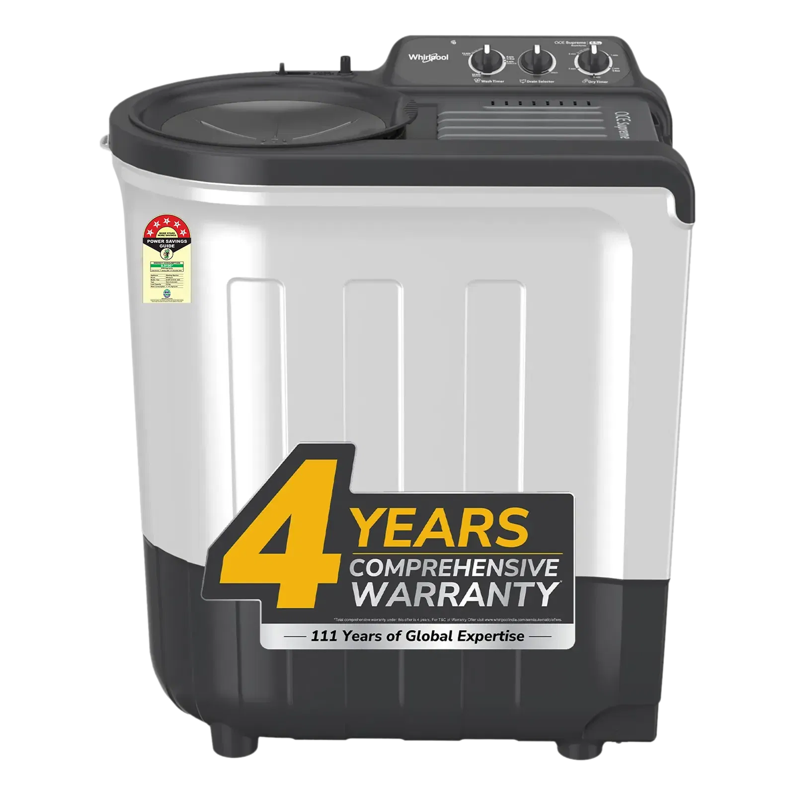 Whirlpool 6.5 kg 5 Star Semi Automatic Washing Machine with In built Scrubber (Magic Clean , 30337, Croma sale