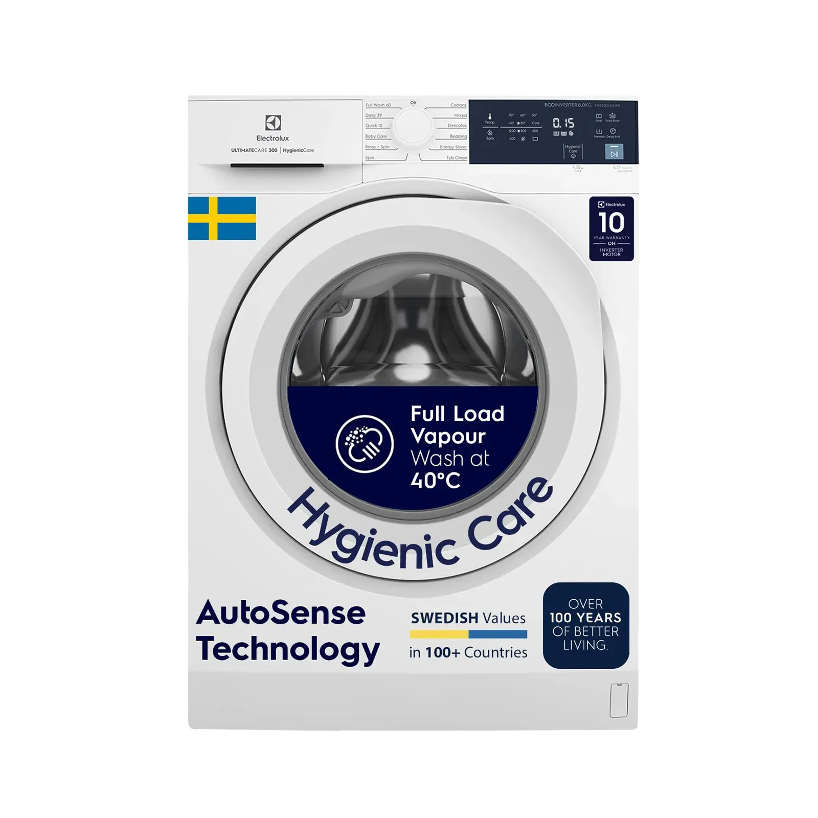 Electrolux 8 kg 5 Star Inverter Fully Automatic Front Load Washing Machine (UltimateCare 300, EWF802 Croma sale