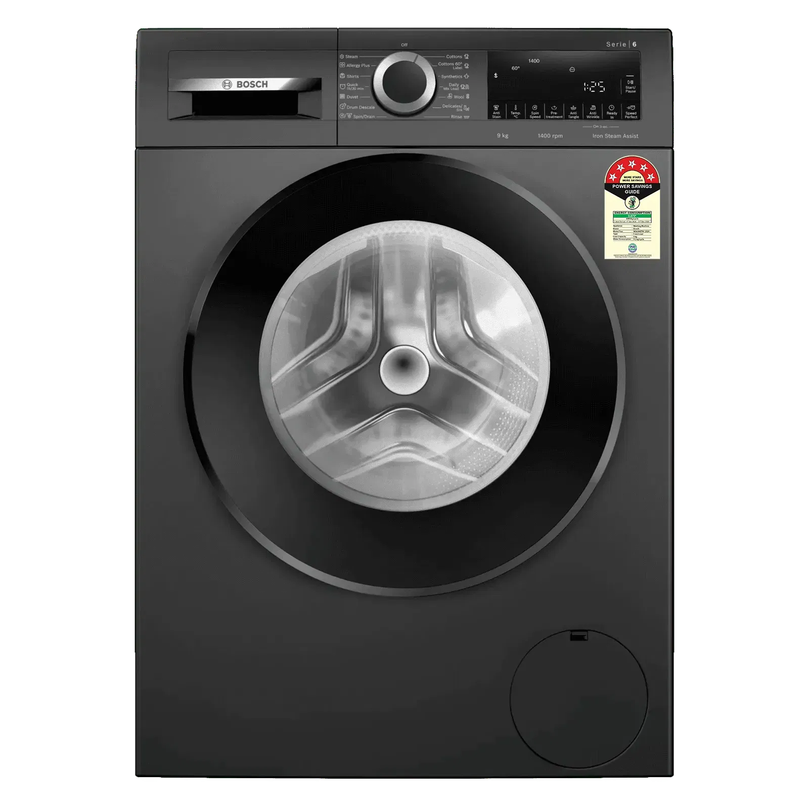 BOSCH 9 kg Fully Automatic Front Load Washing Machine (Series 6, WGA244ZTIN, Anti Wrinkle Feature, B Croma sale