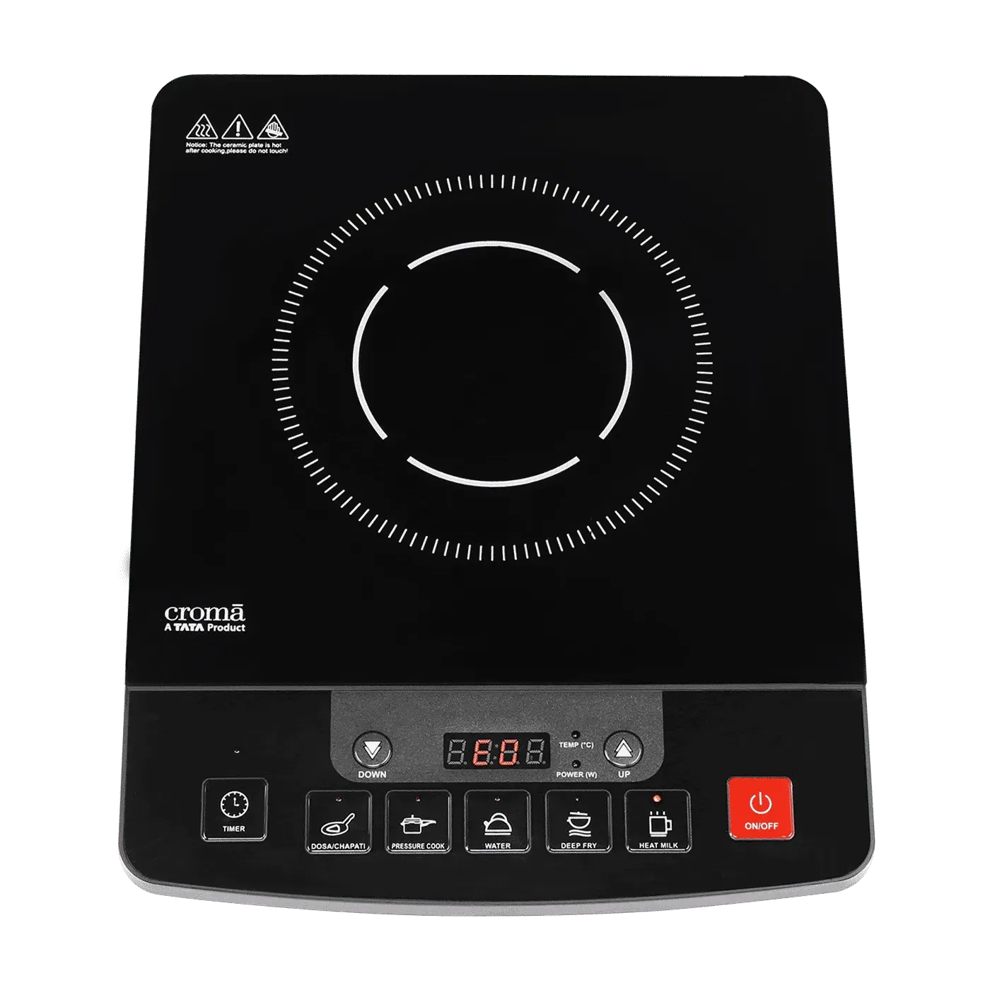 Croma 1600W Induction Cooktop with 5 Preset Menus Croma sale