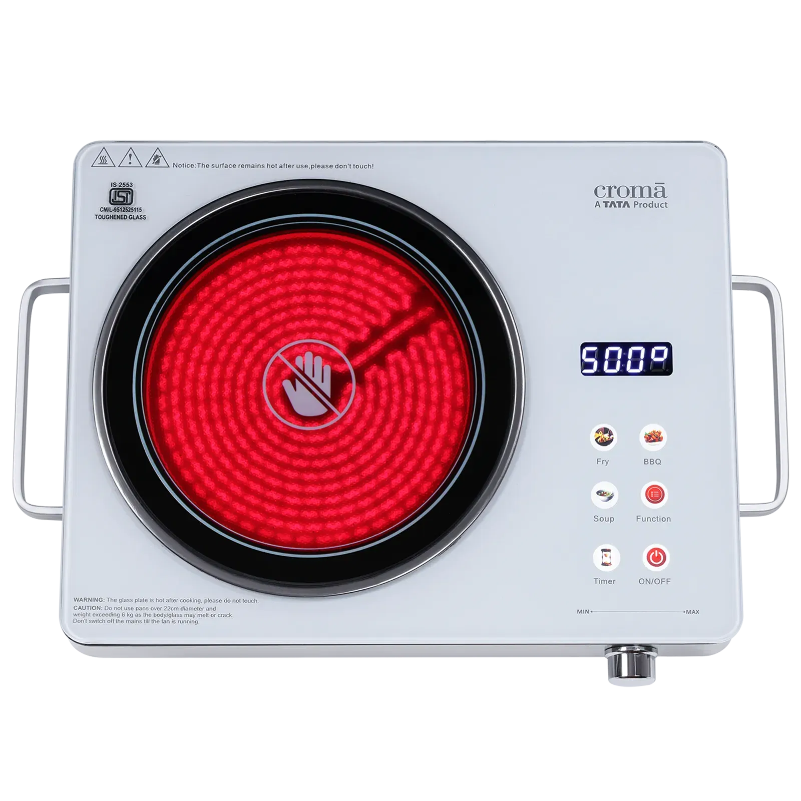 Croma Infrared 2200W Induction Cooktop with 3 Preset Menus (listing at Rs. 3,469) Croma sale