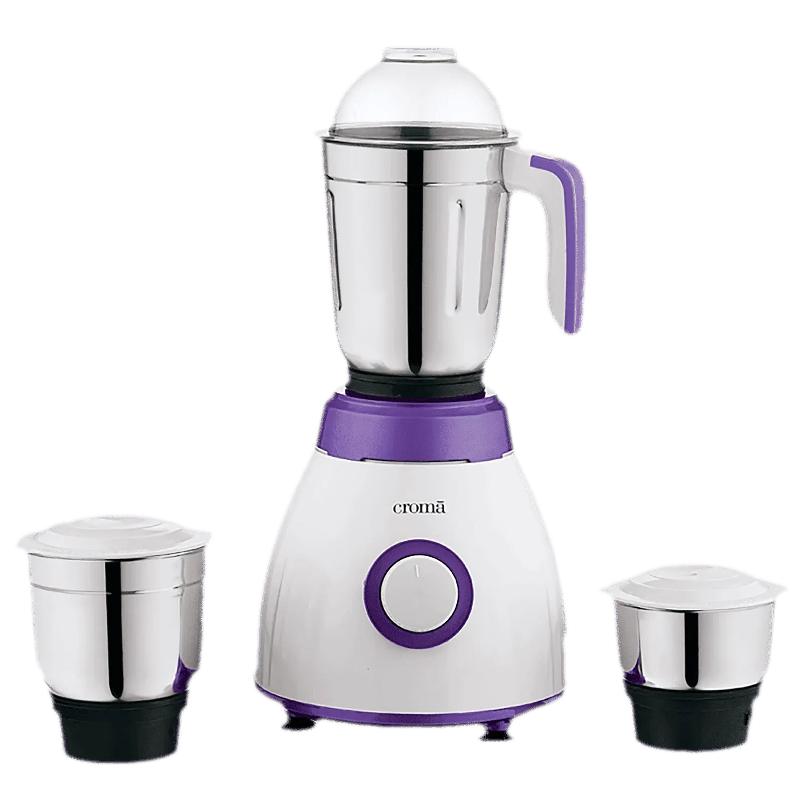Croma 500 Watt 3 Jars Mixer Grinder (Rust Resistant, White/Purple) Croma sale