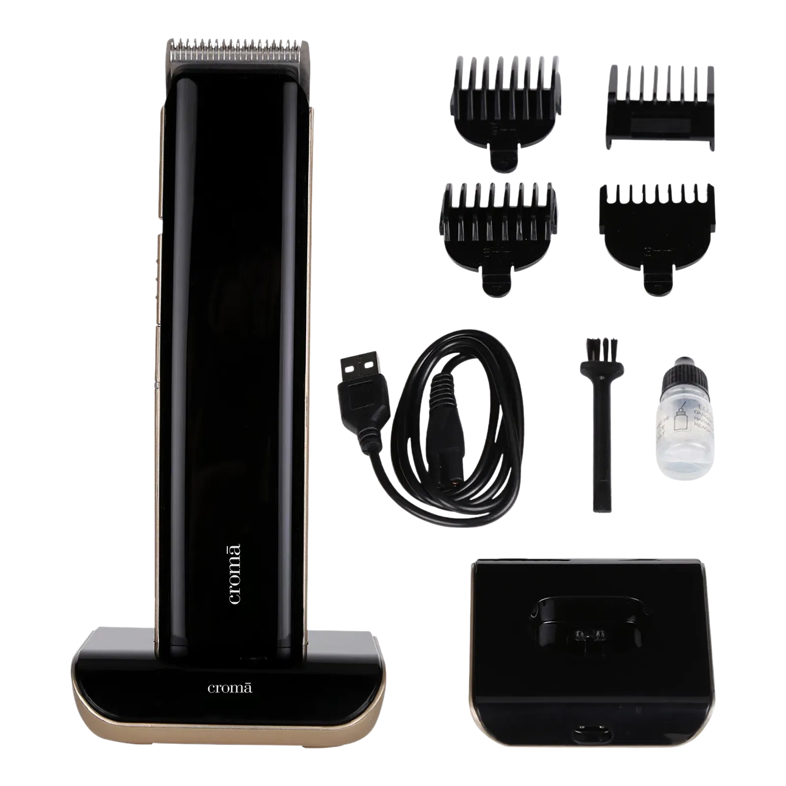Croma 4 in 1 Rechargeable Cordless Wet and Dry Trimmer for Beard for Men (90mins Runtime, Self Sharpening Tech Croma sale