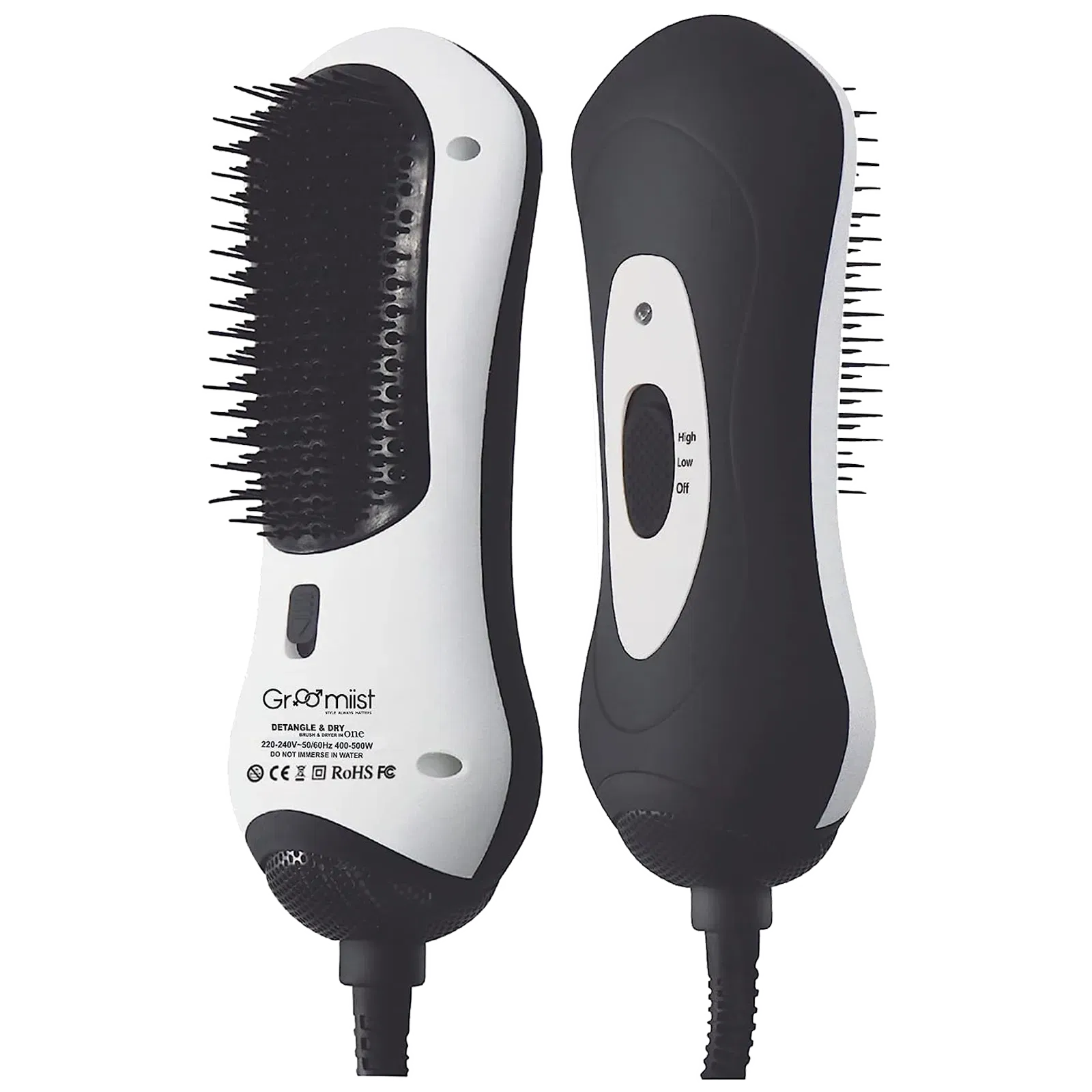 Groomiist Hair Dryer with 2 Heat Settings (Infrared Technology, White & Black) Croma sale